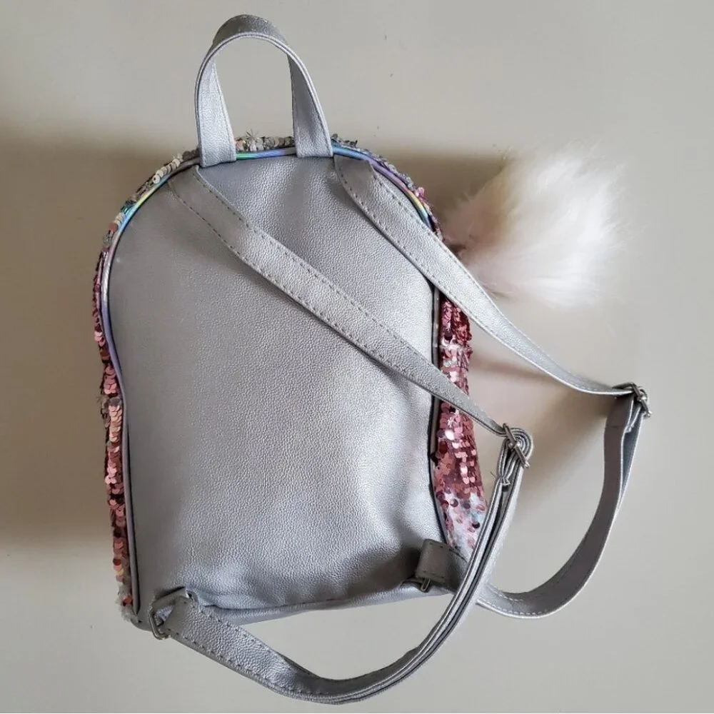 Letter H glam sequined mini backpack